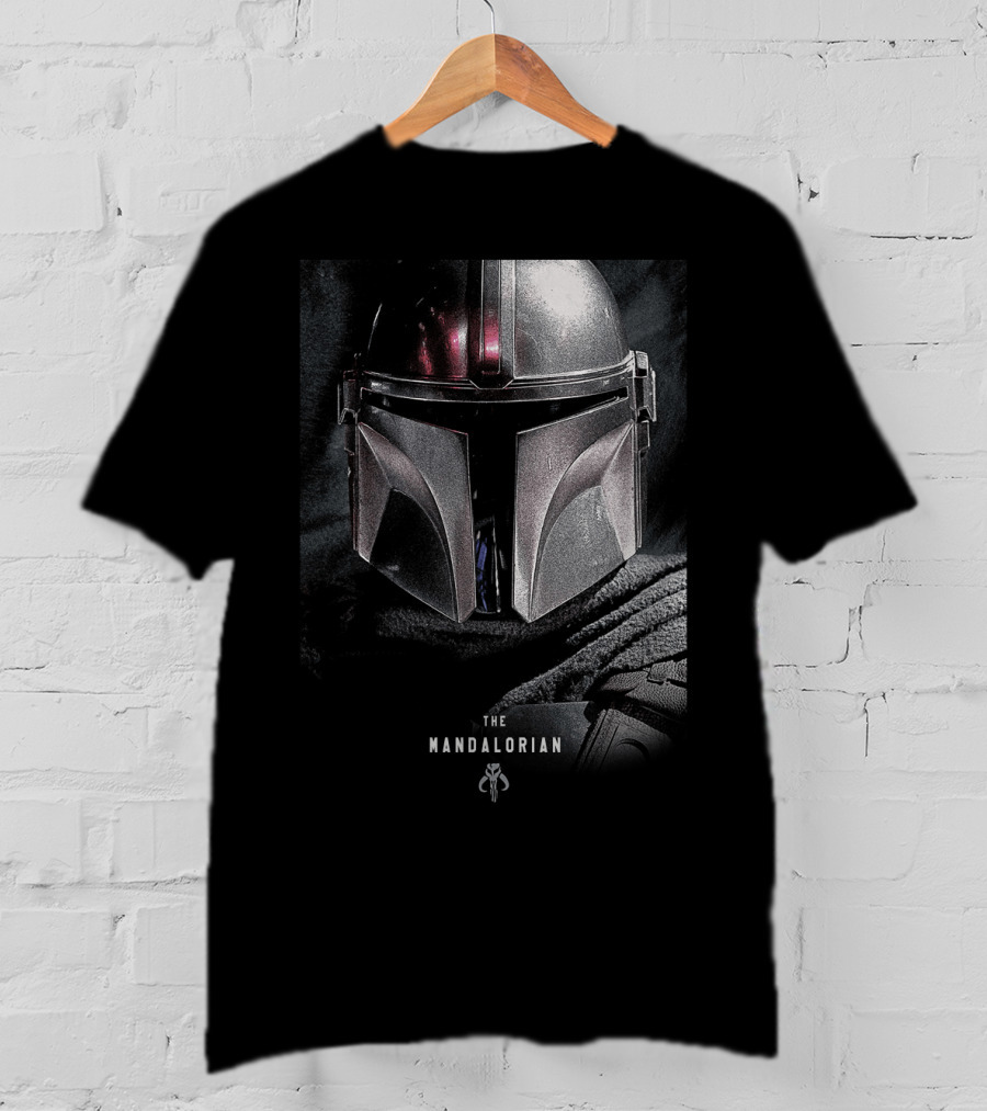 The Mandalorian Shiny Mysterious Star Wars Helmet T-Shirt