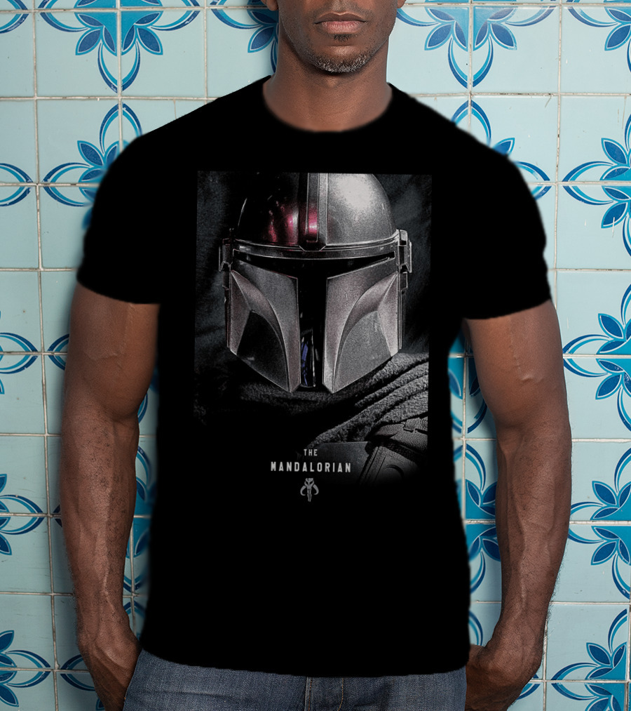 The Mandalorian Shiny Mysterious Star Wars Helmet T-Shirt