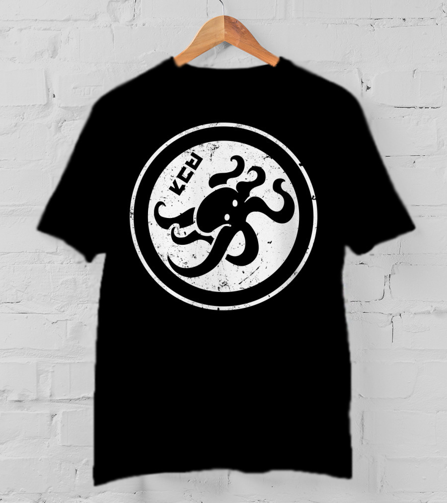 Splatoon-Inspired Octopus Emblem With Inkling Script Circle T-Shirt
