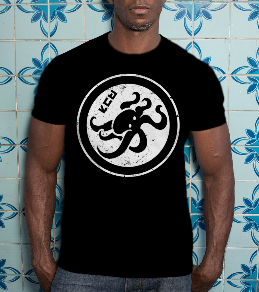 Splatoon-Inspired Octopus Emblem With Inkling Script Circle T-Shirt