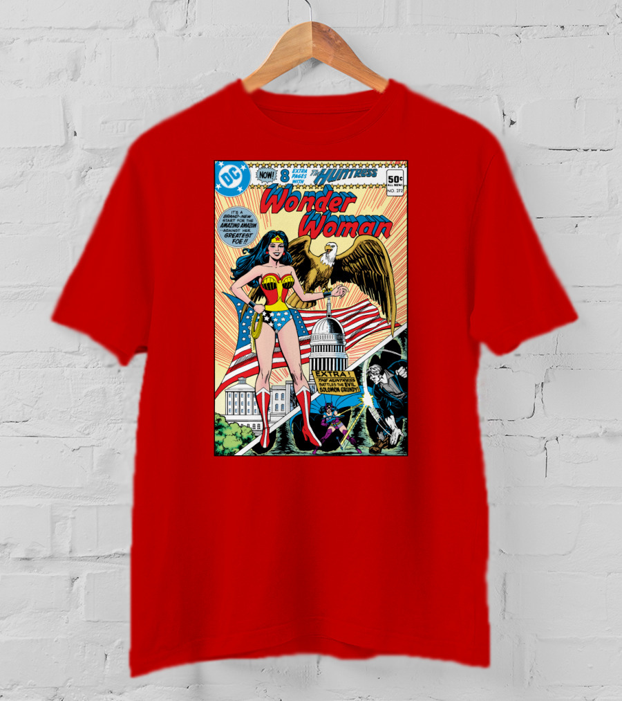 Wonder Woman DC Comics Huntress 1977 Solomon Grundy Patriotic Cover T-Shirt