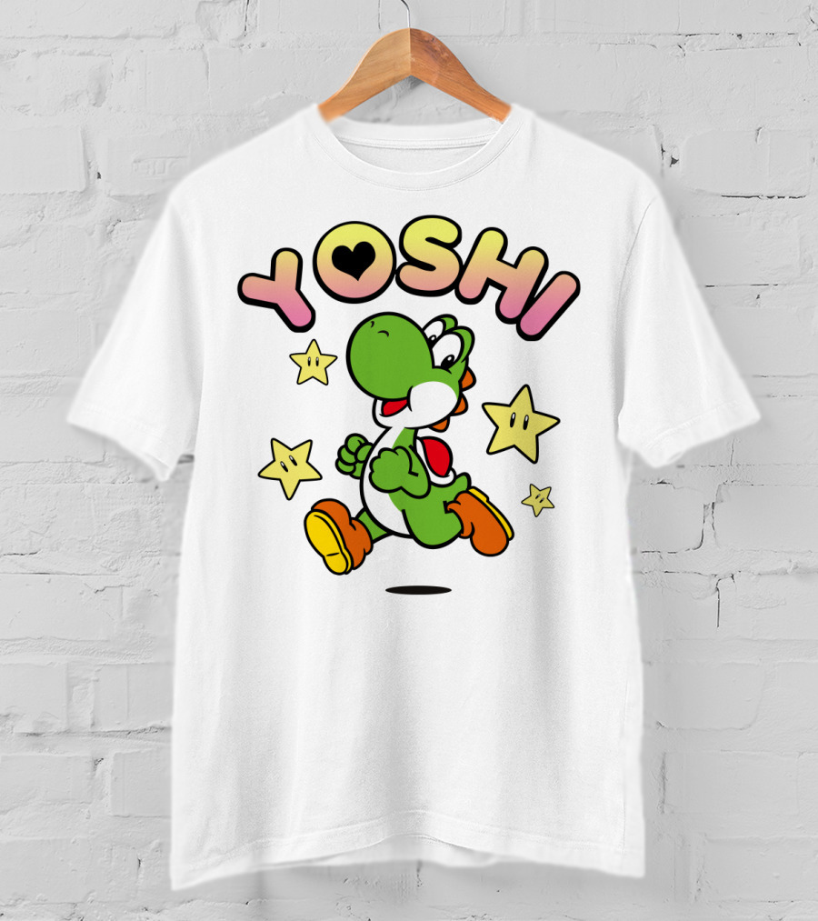 Yoshi Starry Adventure With Heart T-Shirt