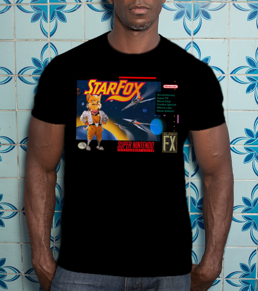 Star Fox Super Nintendo Entertainment System Super FX Chip Nintendo Game Box T-Shirt