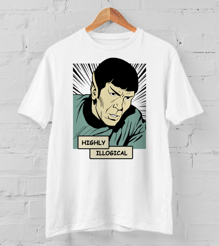 Star Trek Spock Highly Illogical Comic T-Shirt
