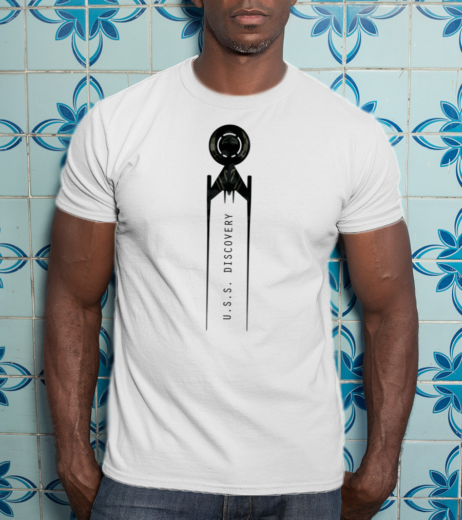 U.S.S Discovery Star Trek Black Badge Emblem T-Shirt