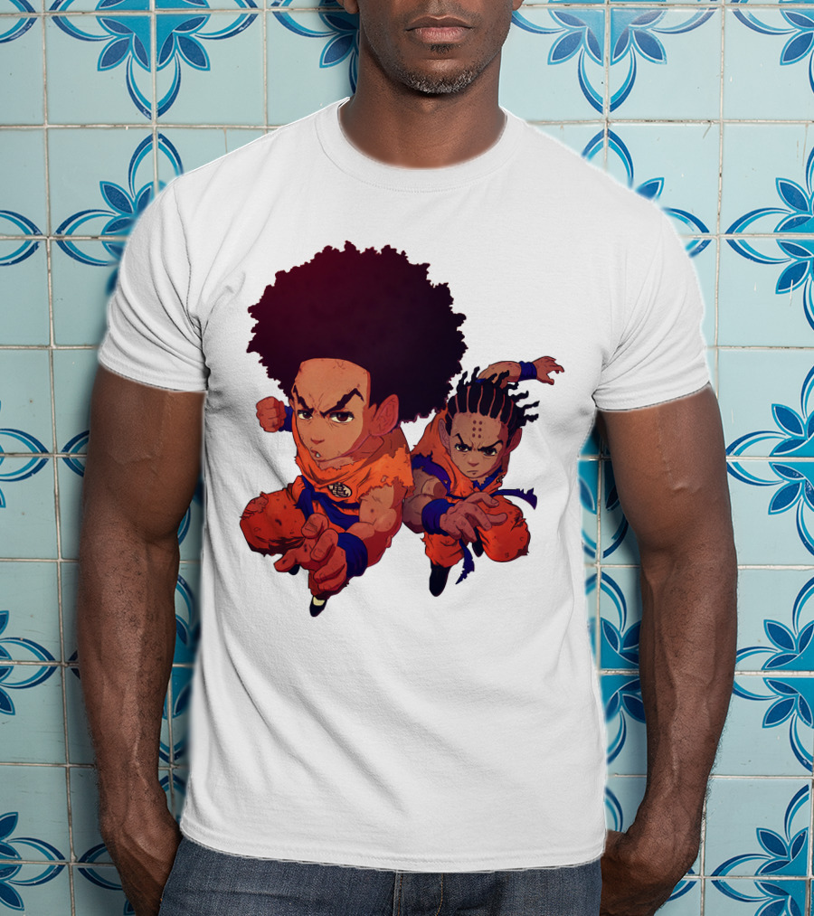 Dragonball Z Fusion Afro Style Characters T-Shirt