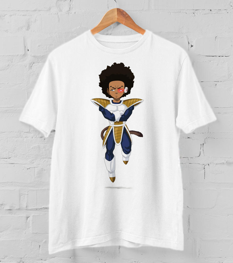 Huey Freeman X Saiyan Fusion Crossover Character T-Shirt