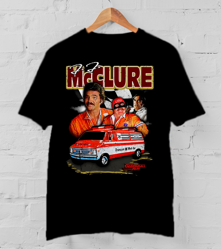 Cannonball Run J.J. McClure Transcon Med-Vac Van Racing T-Shirt
