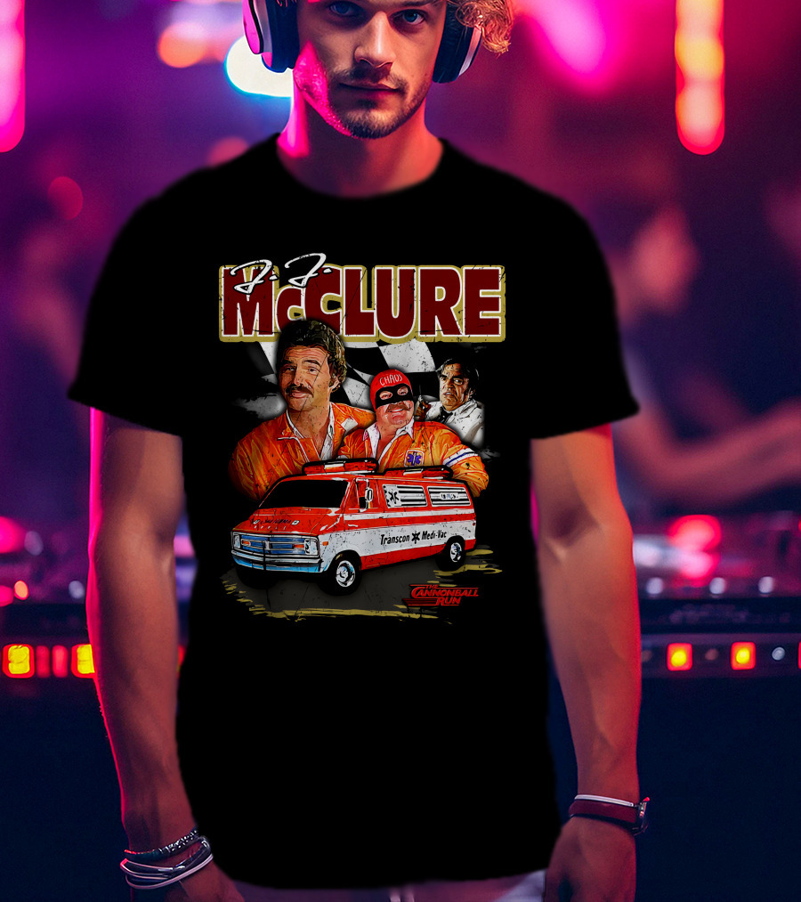 Cannonball Run J.J. McClure Transcon Med-Vac Van Racing T-Shirt