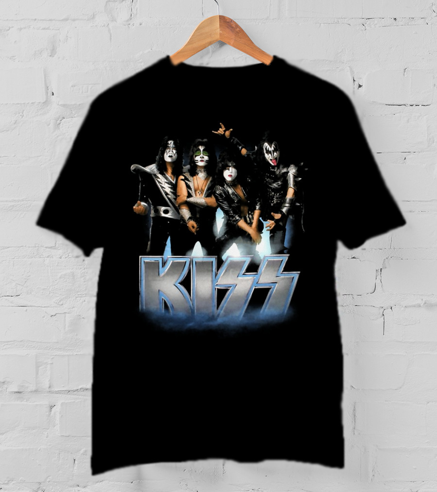 KISS Band Iconic Rock Group Members Face Paint And Costumes T-Shirt