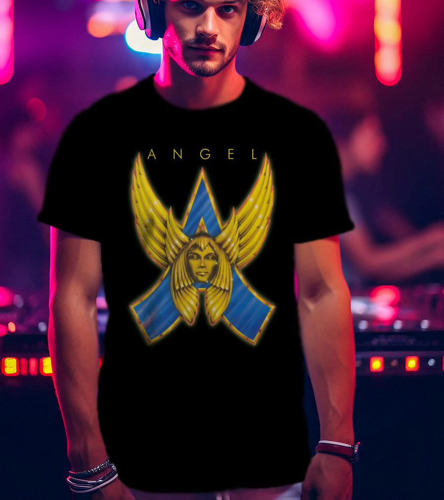 ANGEL Band Logo Winged Face Emblem T-Shirt
