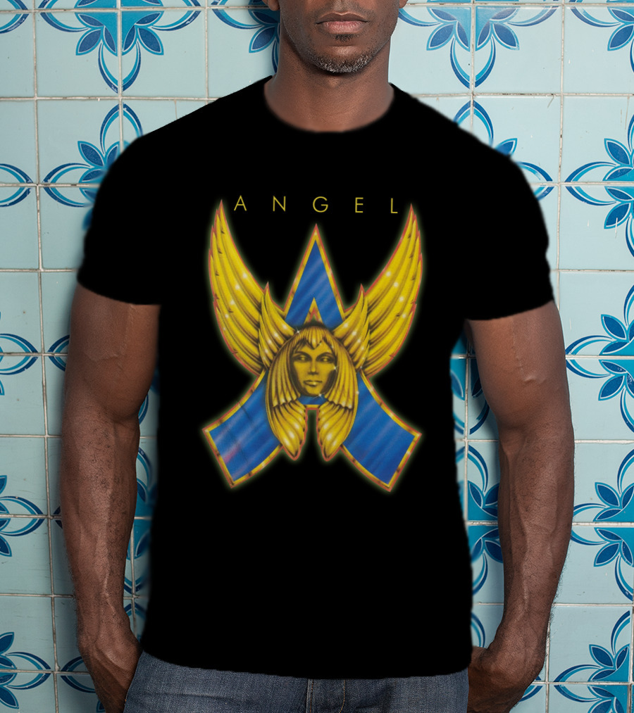 ANGEL Band Logo Winged Face Emblem T-Shirt