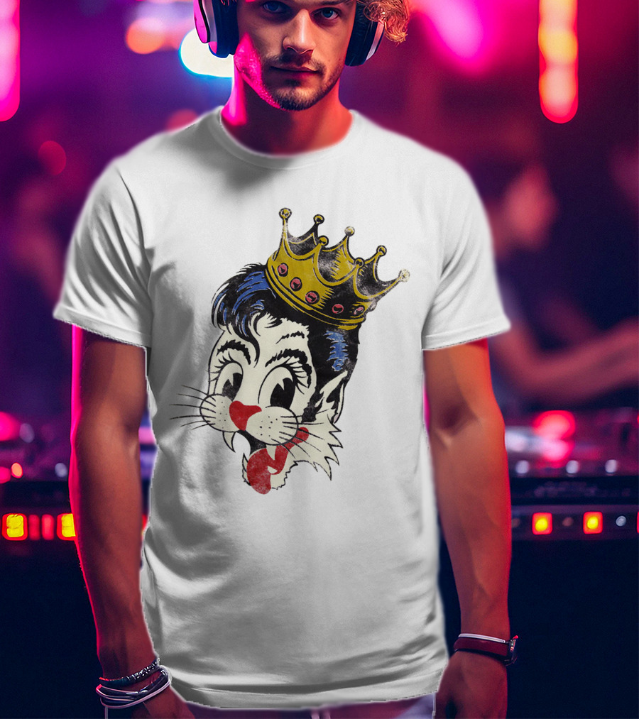 STC W Crowned Cat Face T-Shirt