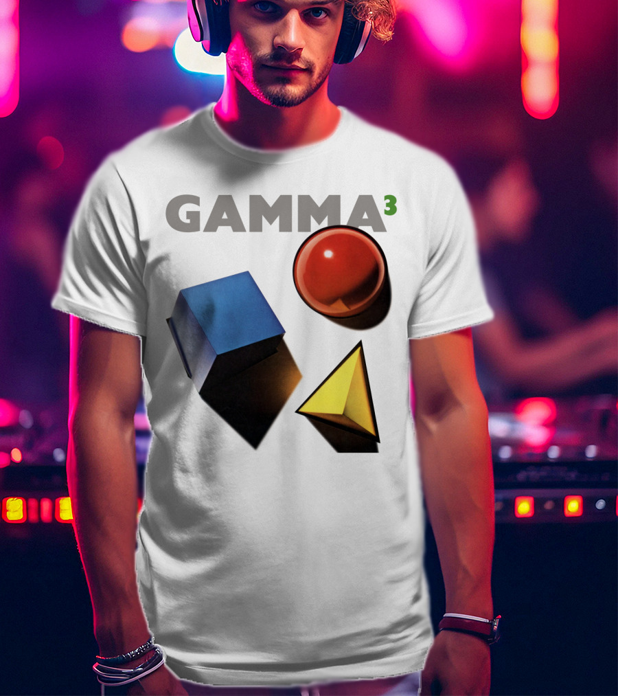 GAMMA 3 Geometric Shapes Cube Sphere Pyramid T-Shirt