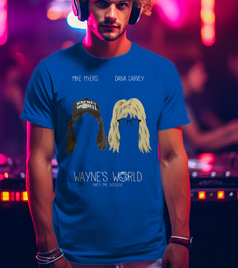 Wayne's World Mike Myers Dana Carvey Party Time Excellent T-Shirt