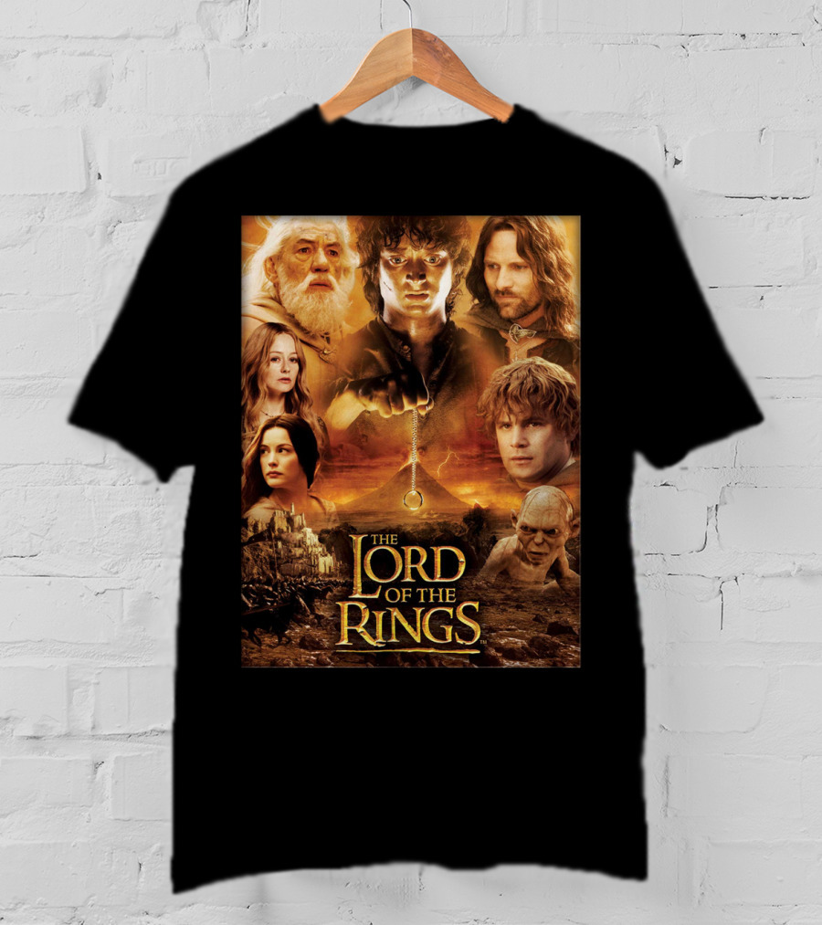 The Lord Of The Rings Gandalf Frodo Aragorn Sam Gollum Movie T-Shirt