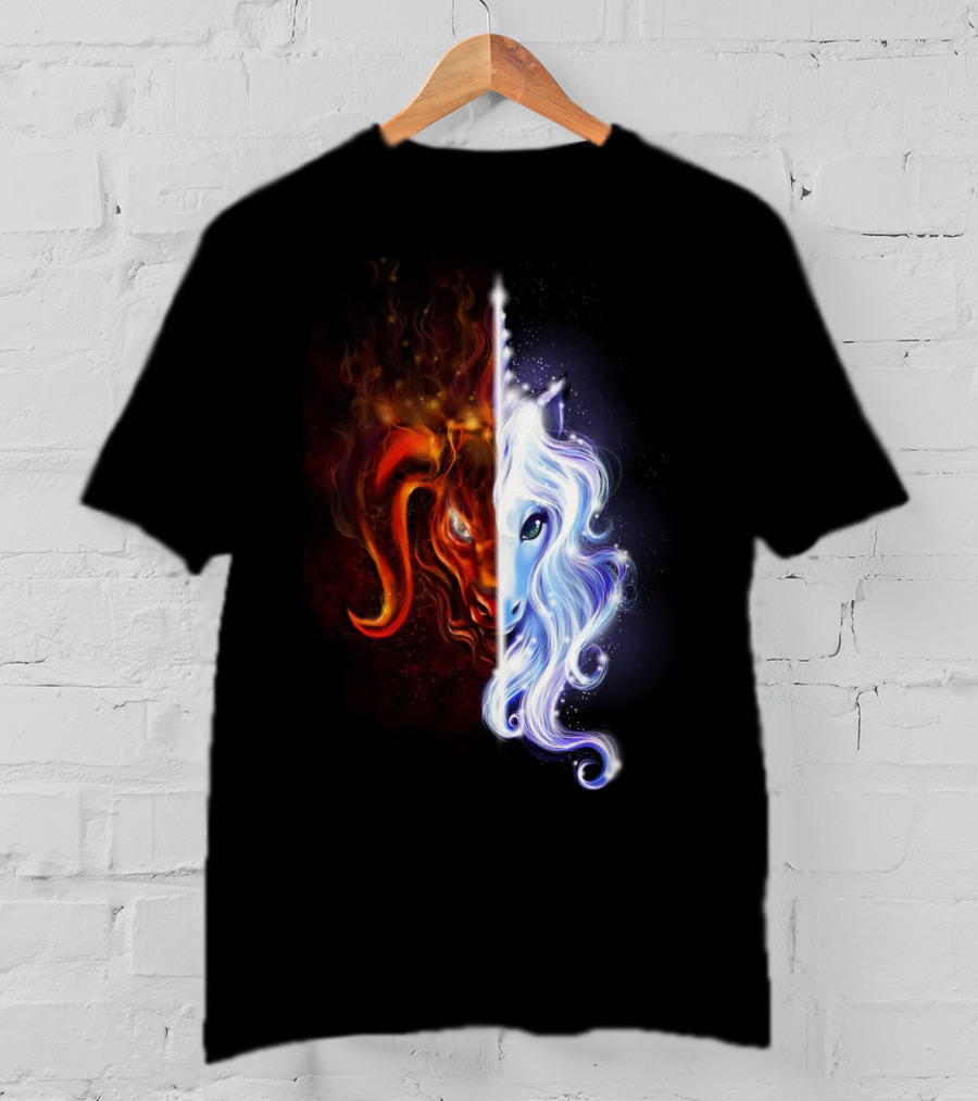 The Last Unicorn Duality Of Fire And Ice T-Shirt