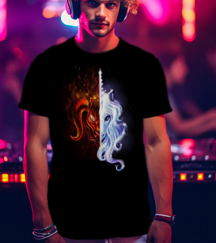 The Last Unicorn Duality Of Fire And Ice T-Shirt