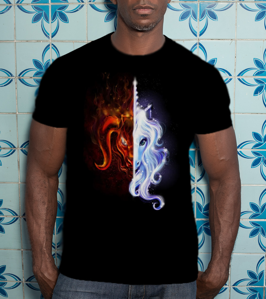 The Last Unicorn Duality Of Fire And Ice T-Shirt