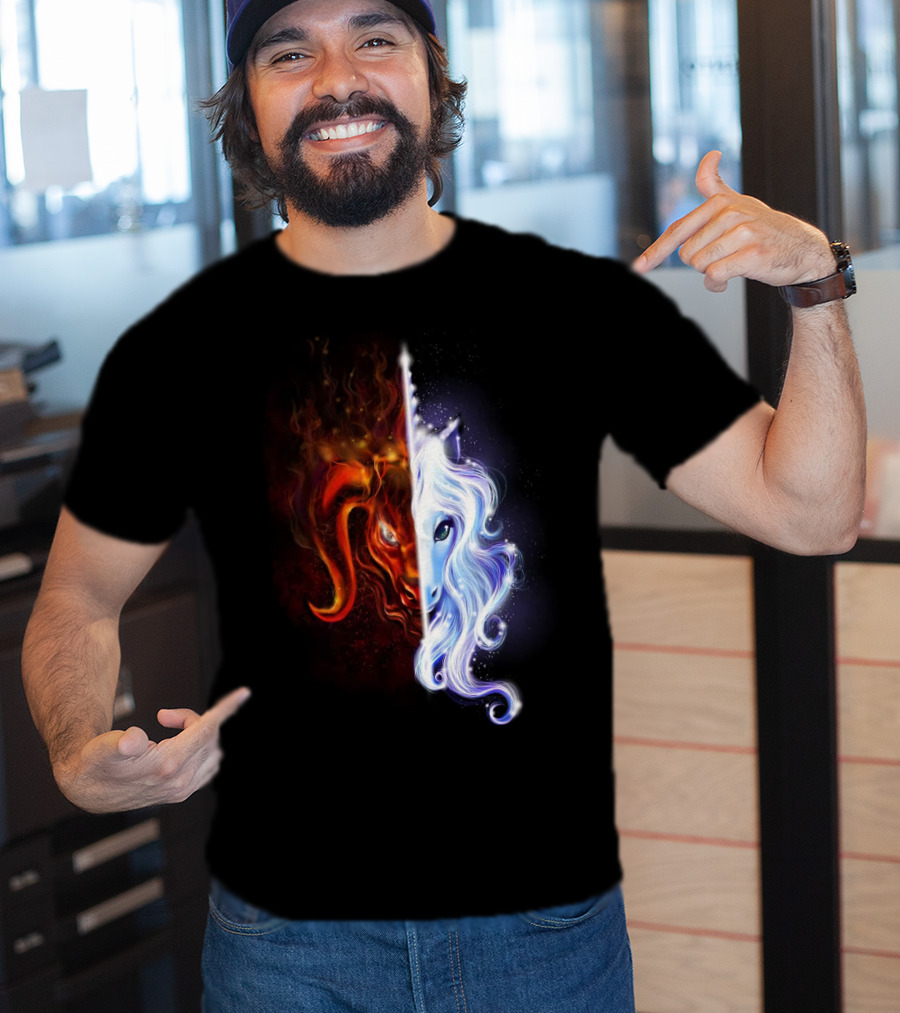 The Last Unicorn Duality Of Fire And Ice T-Shirt