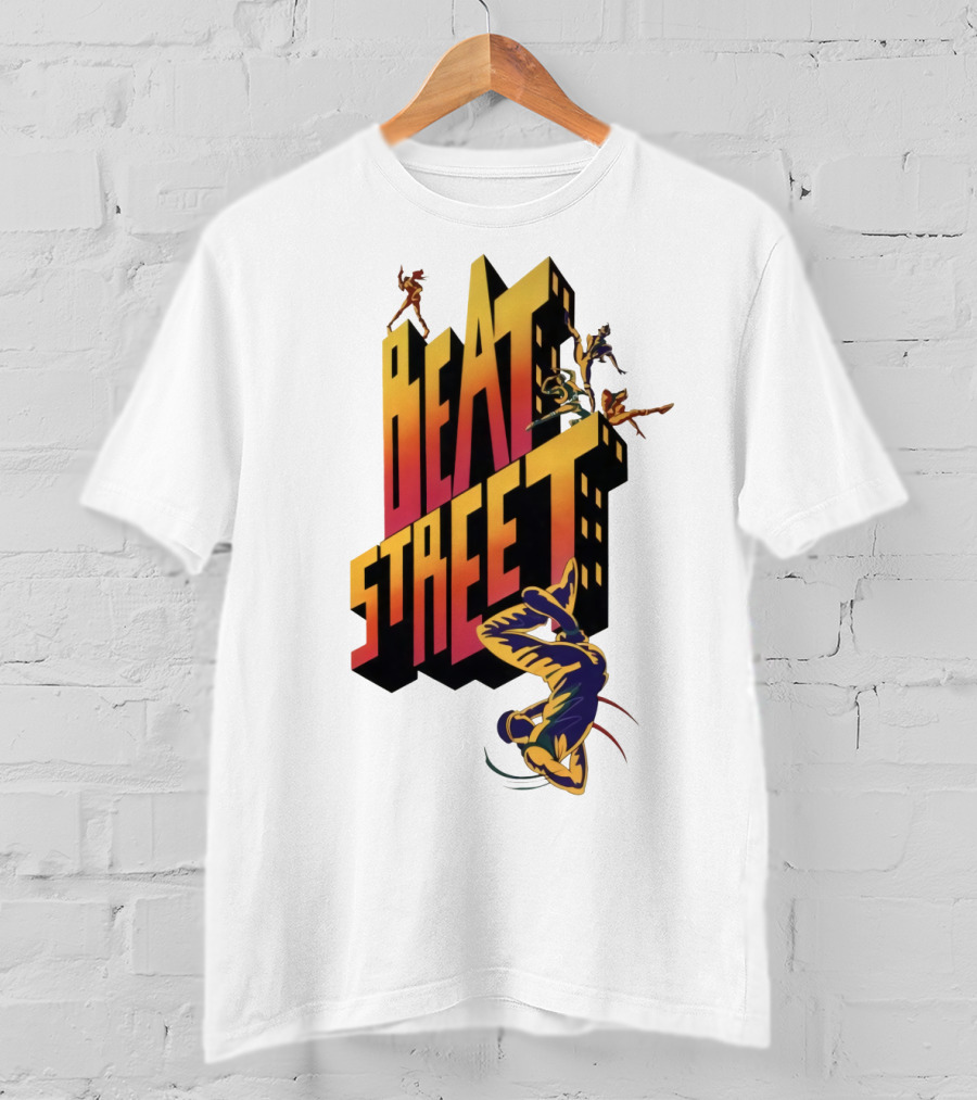 Beat Street Breakdancing Silhouette Graffiti Style Retro T-Shirt