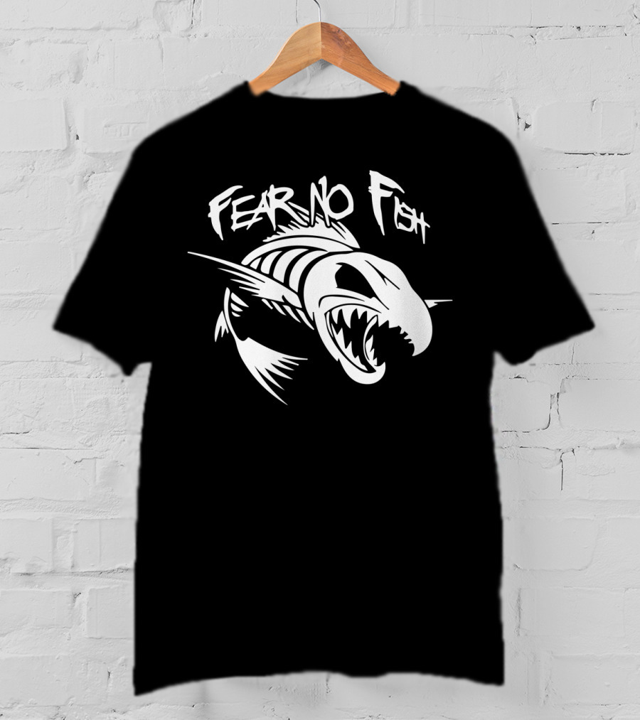 Fear No Fish Aggressive Fish Skeleton T-Shirt