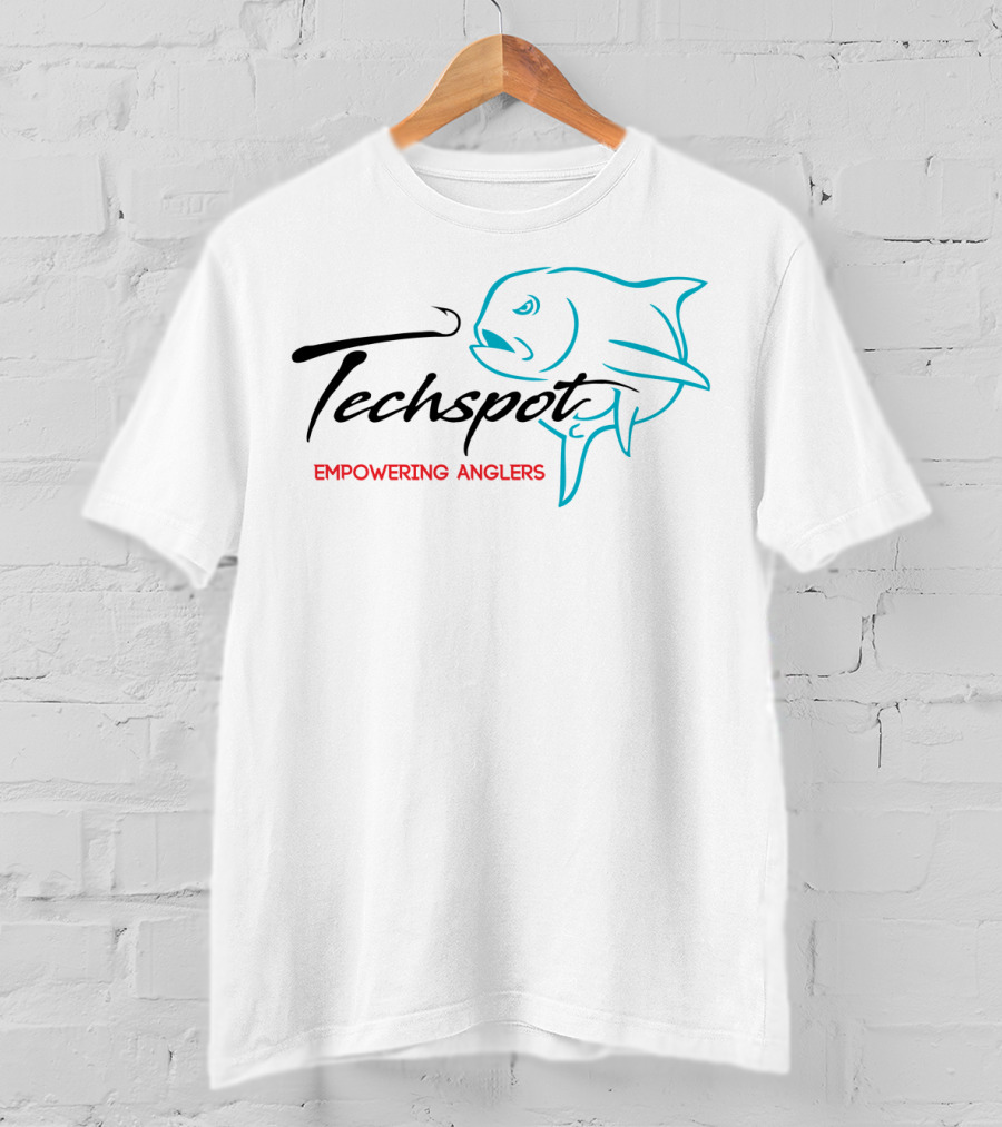 Techspot Empowering Anglers With Fish Icon T-Shirt