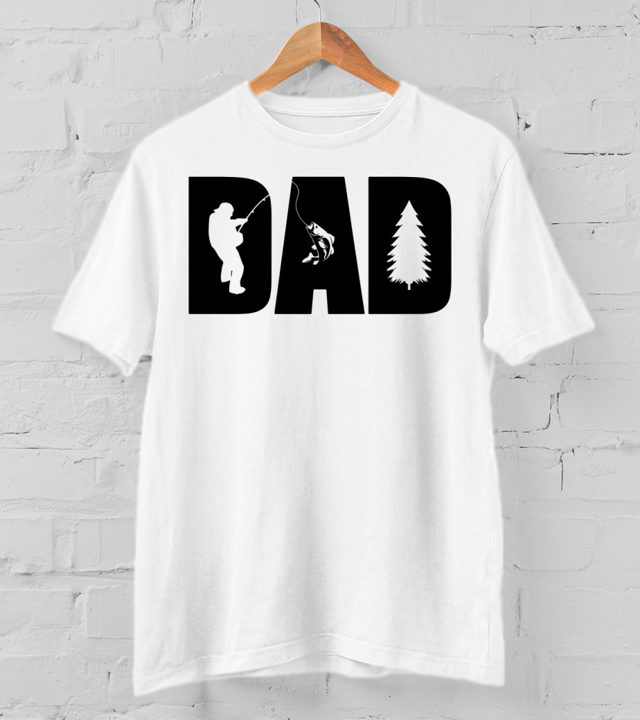 Dad Fishing Nature Tree T-Shirt