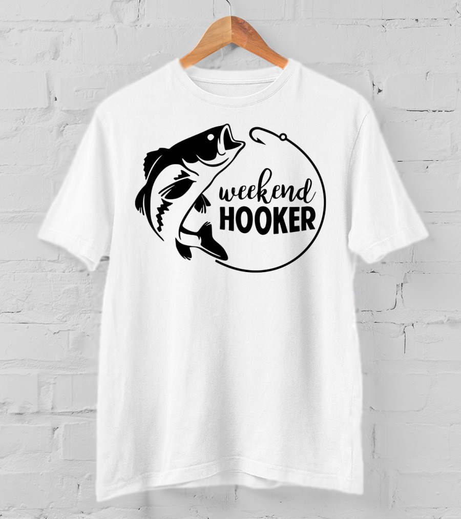 Weekend Hooker Fishing Enthusiast Bass Hook T-Shirt