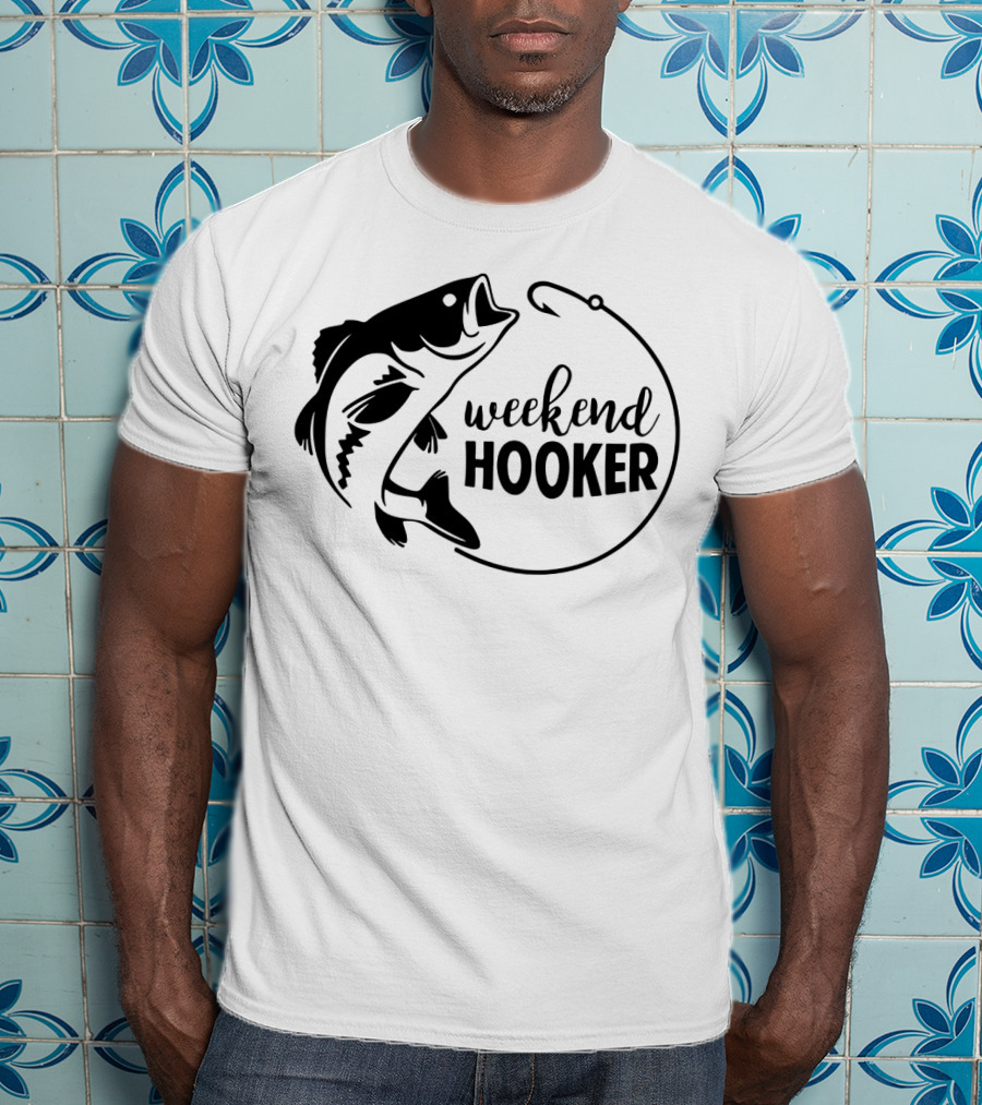 Weekend Hooker Fishing Enthusiast Bass Hook T-Shirt