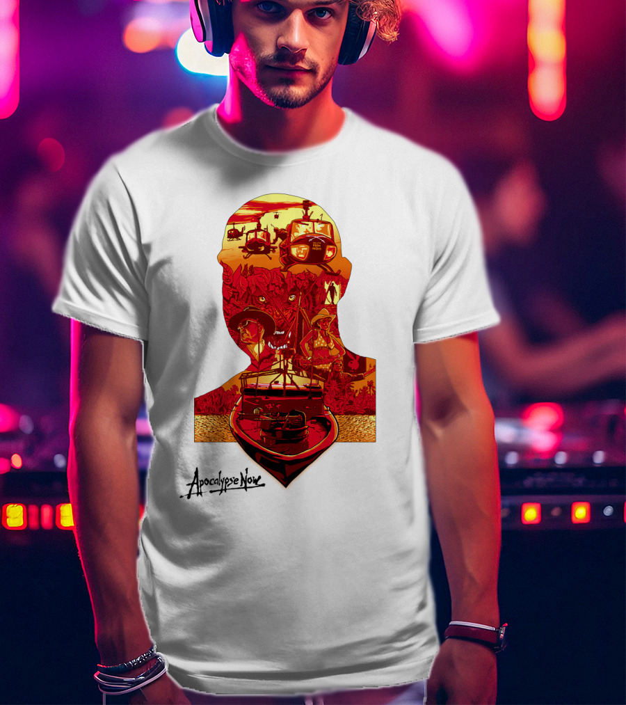 Apocalypse Now Graphic With Helicopters And Boat T-Shirt