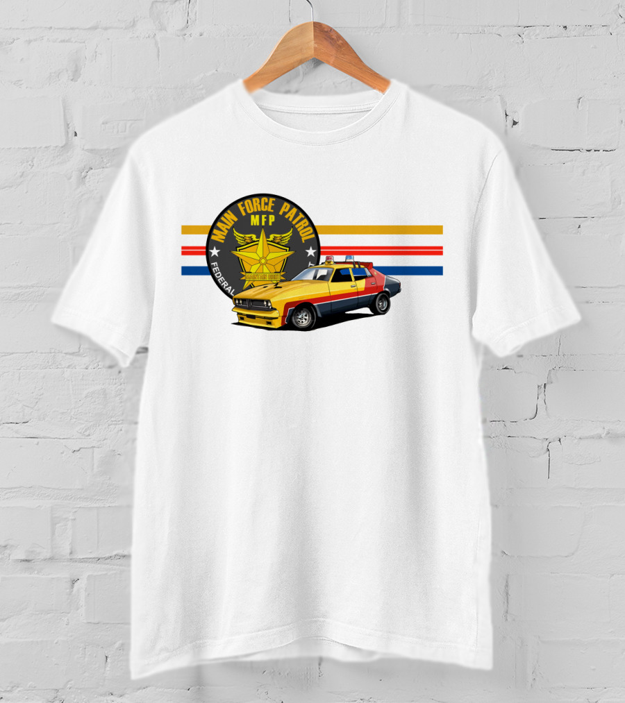 Mad Max Main Force Patrol MFP Federal Ford Falcon Interceptor T-Shirt