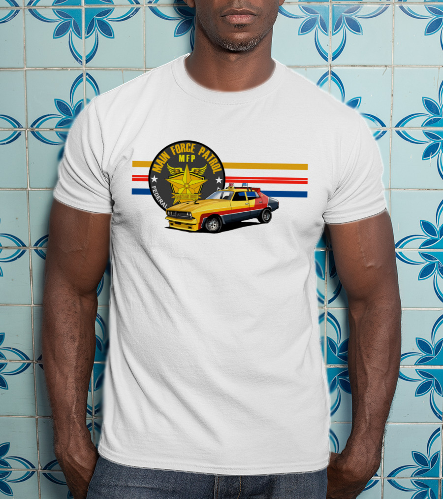 Mad Max Main Force Patrol MFP Federal Ford Falcon Interceptor T-Shirt