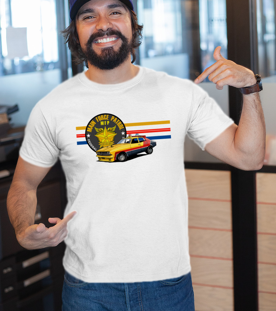 Mad Max Main Force Patrol MFP Federal Ford Falcon Interceptor T-Shirt