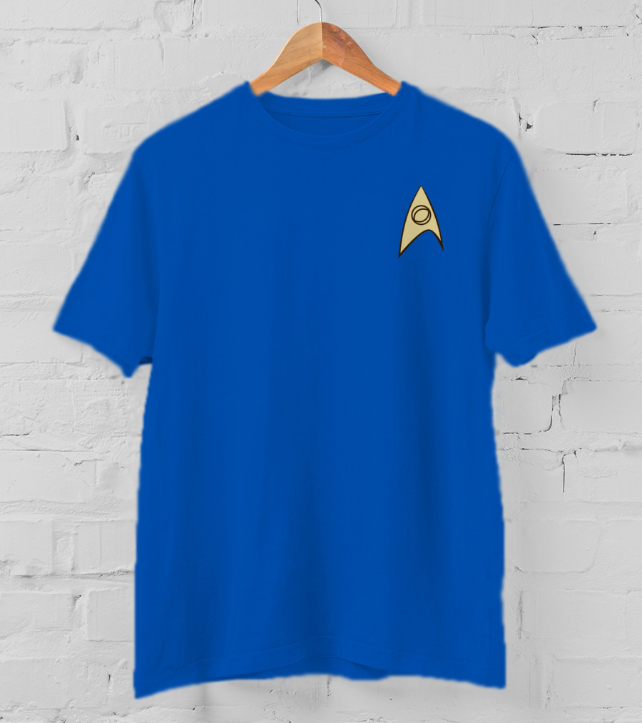 03 Original Star Trek Science Uniform Blue With Starfleet Insignia T-Shirt