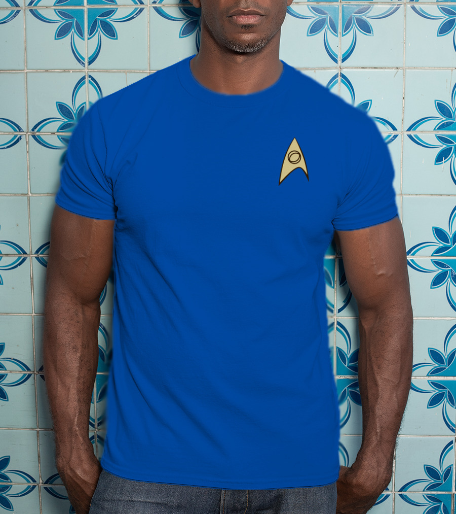 03 Original Star Trek Science Uniform Blue With Starfleet Insignia T-Shirt