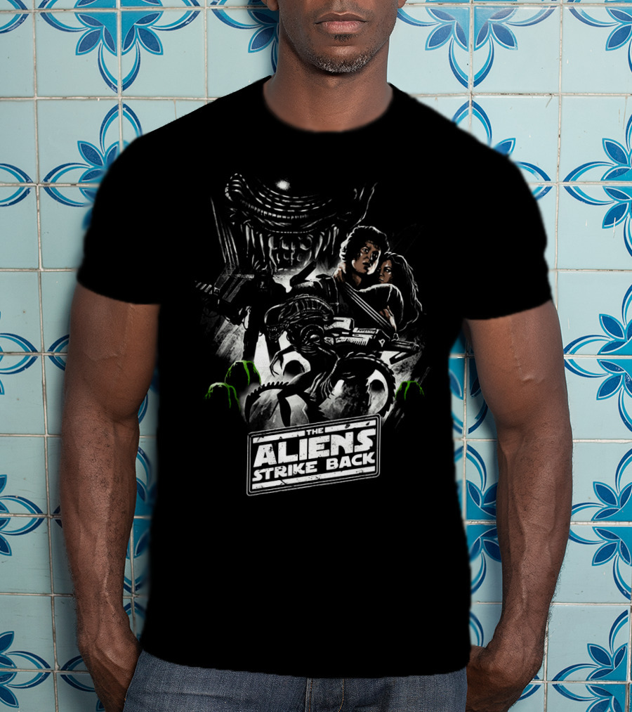 The Aliens Strike Back Sci-Fi Mashup Extravaganza T-Shirt