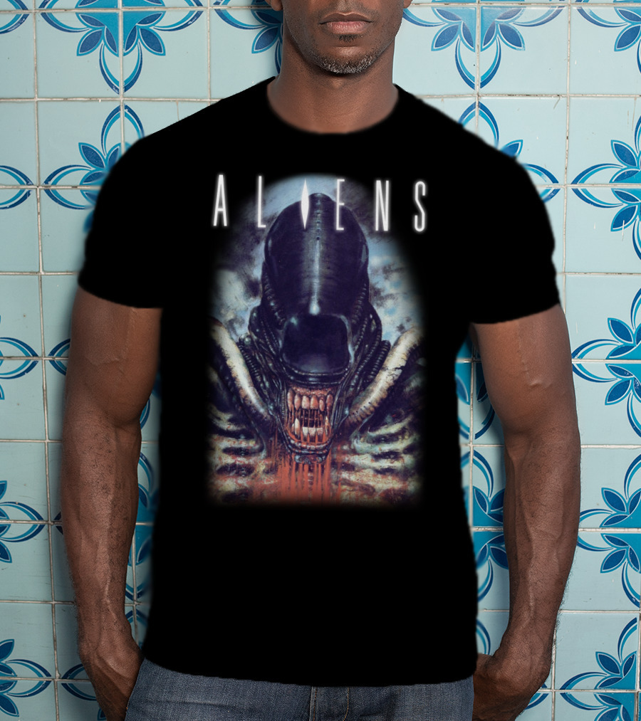 Aliens Bloody Jaw Xenomorph Face T-Shirt