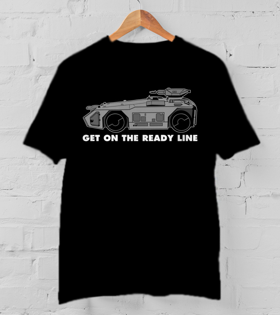 Get On The Ready Line Aliens Armored Personnel Carrier T-Shirt