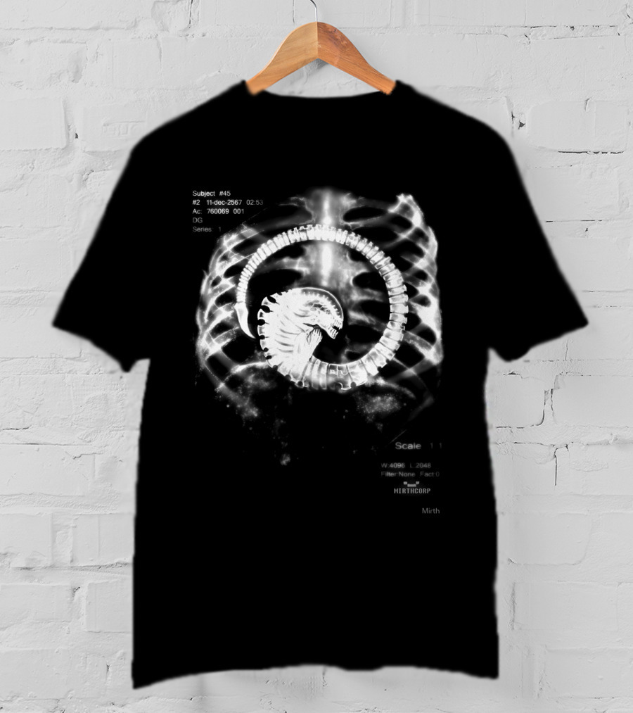 Subject #45 11-Dec-2567 X-Ray Alien Its A Baby Mirthcorp Series DG T-Shirt