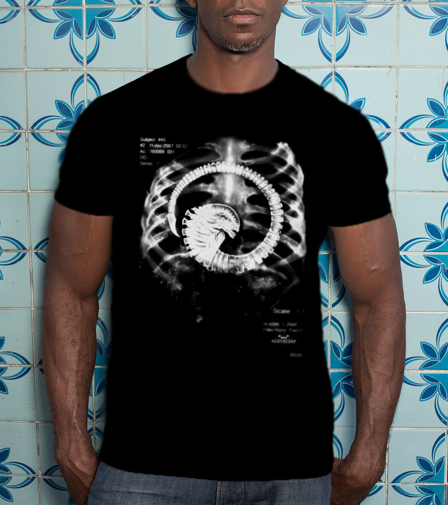 Subject #45 11-Dec-2567 X-Ray Alien Its A Baby Mirthcorp Series DG T-Shirt