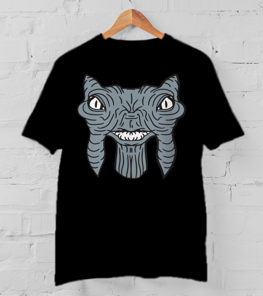 Alien Monster Creature Face Drawing T-Shirt