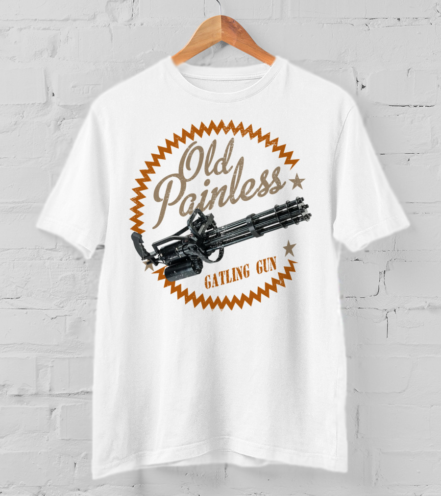 Old Painless Gatling Gun Predator T-Shirt
