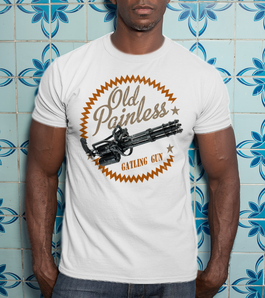 Old Painless Gatling Gun Predator T-Shirt