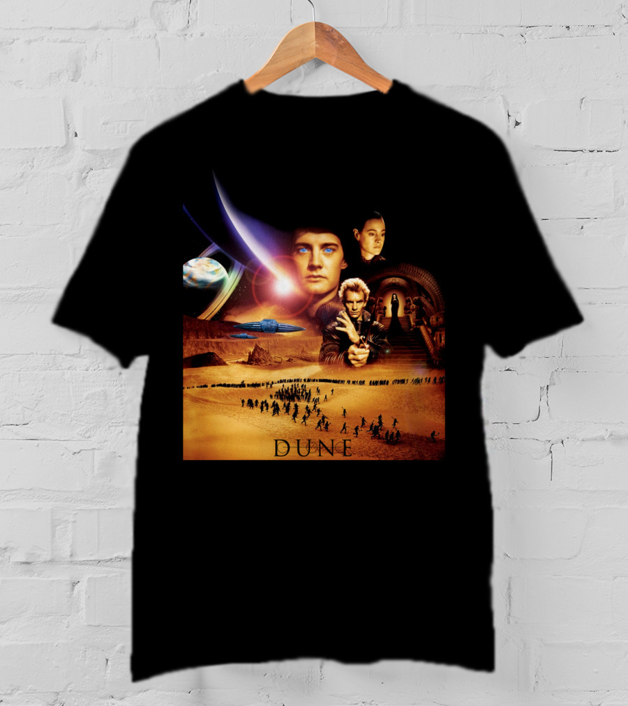 Dune Movie Characters And Desert Planet Collage T-Shirt