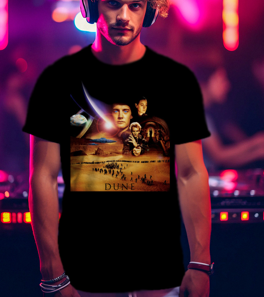 Dune Movie Characters And Desert Planet Collage T-Shirt