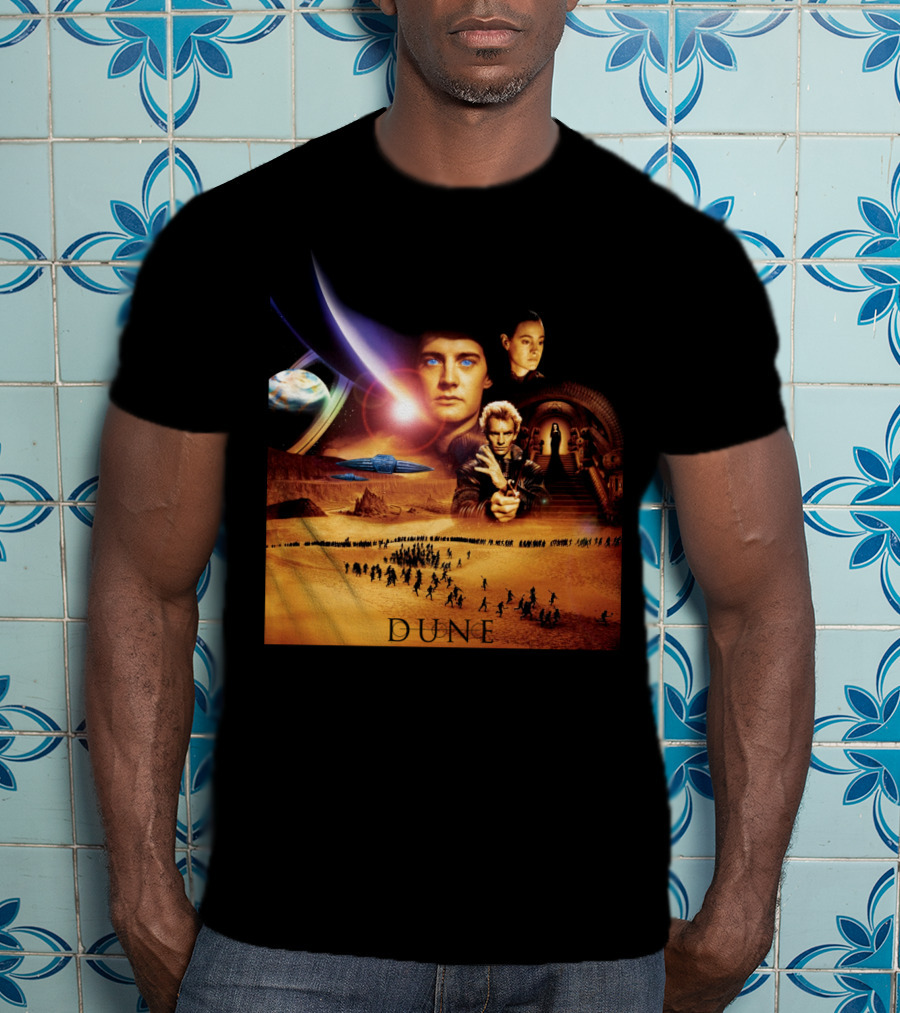 Dune Movie Characters And Desert Planet Collage T-Shirt