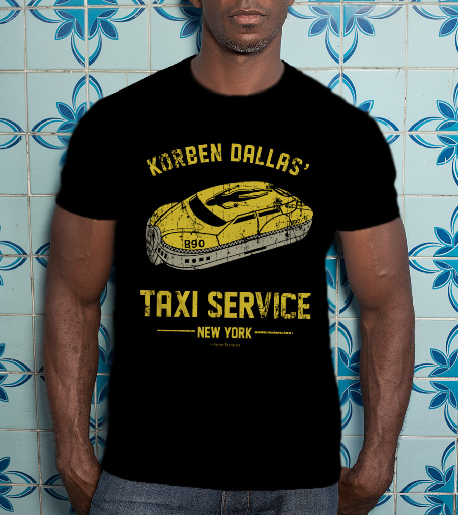 Korben Dallas' Taxi Service New York The Fifth Element B90 T-Shirt