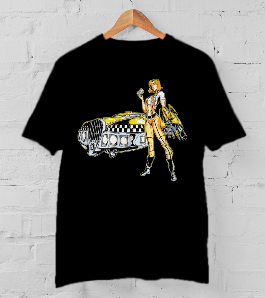 The Fifth Element Leeloo Dallas Vintage Taxi Cab T-Shirt
