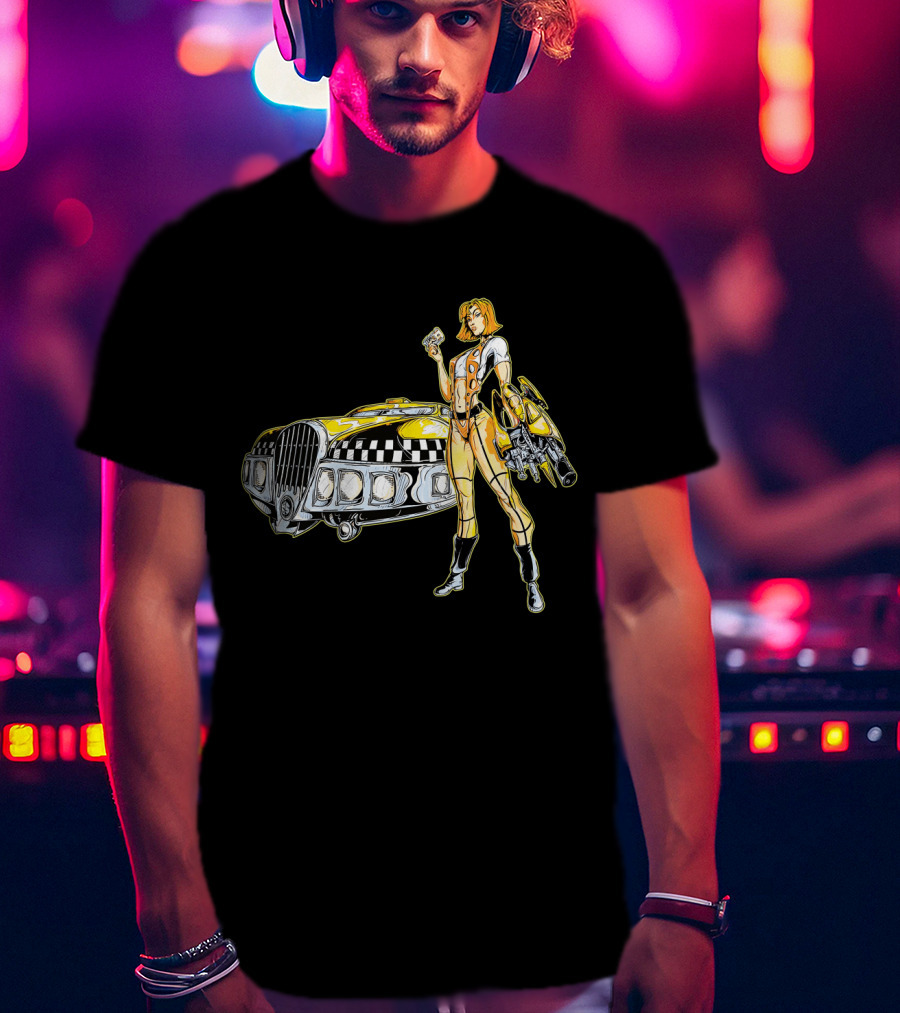 The Fifth Element Leeloo Dallas Vintage Taxi Cab T-Shirt